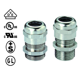 Cable Glands/Grommets - Nickel Plated Brass Metric Cable Glands - 50.616 M-L