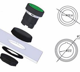 Switches and Lamps - Accessories - DPB30-01W