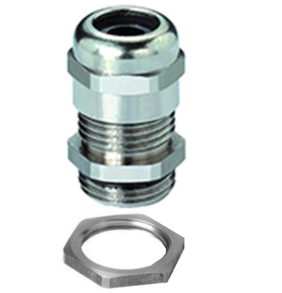Cable Glands/Grommets - Nickel Plated Brass Metric Cable Glands - HYCGLM16LNPB