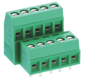 PCB Terminal Blocks, Connectors and Fuse Holders - Rising Clamp - Double Decker PCB - TLD001-08PGS