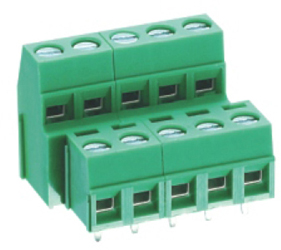 PCB Terminal Blocks, Connectors and Fuse Holders - Rising Clamp - Double Decker PCB - TLD201-28PGS