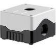 Enclosures - Rectangular Enclosures/Junction Boxes - DE01S-A-GB-1 - Size 1, standard base ABS material grey lid black base with 1 hole