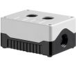 Enclosures - Rectangular Enclosures/Junction Boxes - DE02S-A-GB-2 - Size 2, standard base ABS material grey lid black base with 2 holes