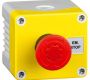 Control Stations - Emergency Stop Stations - 2DE.01.01AG - E-stop twist to release, deep base, yellow cover, grey base, red mushroom head EN418
