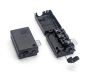 Emech Terminals/Accessories - Chassis/Panel Mount Tml/Boxes - PA223/3SN - 3 Pole terminal box with integrated cable clamp & grounding plate, for snap-in fixing on chassis