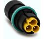 Weatherproof/Waterproof Connectors - TeePlug & Sockets - THB.384.A2A - TeePlug 2 pole Screw terminal 7mm to 12mm cable diameter, 4 mm max conductor size IP66-68 17A 400V 1 cable entry