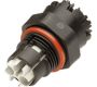 Weatherproof/Waterproof Connectors - TeePlug & Sockets - THF.386.A4A - TeePlug Panel mount self-locking, 4 pole Crimp terminal 7mm to 12mm cable diameter, 1.5 mm max conductor size IP67 17.5A 400V 1 cable entry