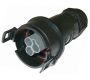 Weatherproof/Waterproof Connectors - TeePlug & Sockets - THF.404.A2G - TeePlug 2 pole Crimp terminal 7mm to 14mm cable diameter, 1.5 mm max conductor size IP65 17.5A 400V 1 cable entry