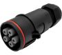 Weatherproof/Waterproof Connectors - TeePlug & Sockets - THF.404.B2A - TeePlug Powersocket 5 pole Crimp terminal 7mm to 14mm cable diameter, 1.5 mm max conductor size IP65 17.5A 400V 1 cable entry
