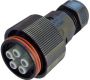 Weatherproof/Waterproof Connectors - TeePlug & Sockets - THF.405.B2A - TeePlug Powersocket 5 pole Crimp terminal 7mm to 14mm cable diameter, 1.5 mm max conductor size IP68 17.5A 400V 1 cable entry