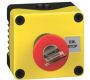 Control Stations - Emergency Stop Stations - 1DE.01.03AB - E-stop c/w key reset, yellow cover, black base, red mushroom head EN418