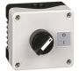 Control Stations - Selector Switches - 1DE.01.08AB - Standard lever 2 position selector, grey cover, black base.