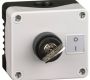 Control Stations - Selector Switches - 1DE.01.09AB - Key 2 position selector, grey cover, black base.