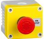 Control Stations - Emergency Stop Stations - 2DE.01.01AG - E-stop twist to release, deep base, yellow cover, grey base, red mushroom head EN418