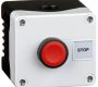 Control Stations - Push Buttons, Flush Head - 2DE.01.04AB - Single switch,grey cover, black base, red flush push button