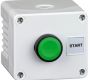 Control Stations - Push Buttons, Flush Head - 2DE.01.06AG - Single switch,grey cover, grey base, green flush push button
