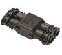 Weatherproof/Waterproof Connectors - Gel Filled - 5625////1121 - Paguro gel connector junction box black, 4 cable entry 6.5-12mm cable with 3 pole terminal block