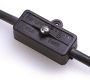 Weatherproof/Waterproof Connectors - Gel Filled - 5665/////221 - Miniature Paguro gel connector junction box black, 2 cable entry 4.8-6mm with 2 pole terminal block