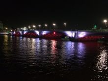Blackfriars Bridge after the re-lighting project