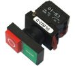 Switches and Lamps - Switches - DLB22-D11RA - Double push button switch 1a 1b, red cap AC.DC24V