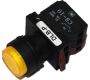 Switches and Lamps - Switches - DLB22-P11YI - Elevated head push push release 1a 1b, Yellow cap AC.DC220-240V