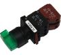 Switches and Lamps - Switches - DLS22-L022G - Long shaft 3 position spring return 2a 2b green