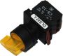 Switches and Lamps - Switches - DLS22-L111Y - Long shaft 2 position spring return 1a 1b Yellow