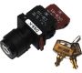 Switches and Lamps - Switches - DSS22-K021 - Key 3 position spring return selector 2a 2b