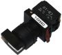 Switches and Lamps - Switches - DSS22-L020B - Long shaft 3 position spring return selector 2a black cap