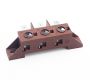 Emech Terminals/Accessories - Screw to Tab Terminal Blocks - FV110/B - 3 Pole screw to tab terminal block with integrated earth bracket