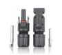 Solar Power Connection - Solar Power Connectors - CPV-KC4-1T1-I - Solar PV Connectors, Pair of Male & Female locking Connectors, MC4 compatible, Max current 30A, 1,000V