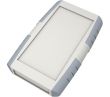 Enclosures - Hand Held Cases - 33133306 - Series 33 - Ergonomically designed hand held ABS enclosure that is snap-fit and screw assembly. The main enclosure is manufactured from robust 3mm thick ABS whilst the separately ordered colour coded corners are manufactured in Polypropylene coated with a TPE non-slip material for more positive handling. An optional EPDM gasket to improve sealing to IP65 is also available and specific models in the range also have an integrated battery compartment which has a screw fixing cover. These products are particularly suitable for housing electronics for remote control or instrumentation applications that require a tough and resilient product.