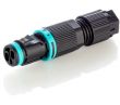 Weatherproof/Waterproof Connectors Range - Micro TeePlug & Sockets - THB.381.B3E - Micro Socket 3 pole Screw terminal 7mm to 8.0mm cable diameter, IP68, 10A, 500V, 1 cable entry. Contact marking: L-N-E
