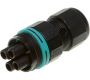 Weatherproof/Waterproof Connectors - TeePlug & Sockets - THB.387.B4A - TeePlug Powersocket 4 pole Screw terminal 7mm to 12mm cable diameter, 4 mm max conductor size IP68 17.5A 450V 1 cable entry