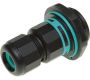 Weatherproof/Waterproof Connectors - Micro TeeTube - THB.391.L2A - TeeTube micro sized, 2 Pole Multiple contact 7mm to 12mm, 4 mm max conducter size IP68 17.5A 450V through chassis connector, includes fixing locknut