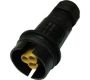 Weatherproof/Waterproof Connectors - TeePlug & Sockets - THB.408.A2G.AG - TeePlug to be used with THB.408, 2 pole Screw silver plated terminal 7mm to 14mm cable diameter, 4 mm max conductor size IP68 17.5A 400V 1 cable entry