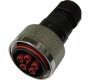 Weatherproof/Waterproof Connectors - TeePlug & Sockets - THB.408.B2A - TeePlug with metal collar, 5 pole Screw terminal 7mm to 14mm cable diameter, 4 mm max conductor size IP68 17.5A 400V 1 cable entry