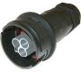Weatherproof/Waterproof Connectors - TeePlug & Sockets - THF.405.A2G - TeePlug 2 pole Crimp terminal 7mm to 14mm cable diameter, 1.5 mm max conductor size IP68 17.5A 400V 1 cable entry