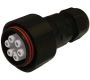 Weatherproof/Waterproof Connectors - TeePlug & Sockets - THF.405.B2E - TeePlug Powersocket 6 pole Crimp terminal 7mm to 14mm cable diameter, 1.5 mm max conductor size IP68 17.5A 400V 1 cable entry