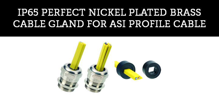 IP65 PERFECT NICKEL PLATED BRASS CABLE GLAND FOR ASI PROFILE CABLE