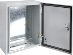 DEDS Series - IP66, IK10 Lockable solid door Steel Enclosures